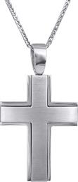 Βαπτιστικοί Σταυροί με Αλυσίδα Βαπτιστικός σταυρός Κ18 λευκόχρυσος με αλυσίδα 030607C 030607C Ανδρικό Χρυσός 18 Καράτια από το Kosmima24