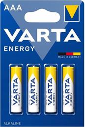 Varta Energy Αλκαλικές Μπαταρίες AAA 1.5V 4τμχ Κωδικός: 48006060