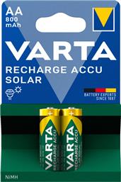 Varta Recharge Accu Solar Επαναφορτιζόμενες Μπαταρίες AA Ni-MH 800mAh 1.2V 2τμχ από το Esmarket