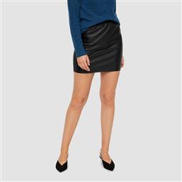 Vero Moda Δερμάτινη Ψηλόμεση Mini Φούστα σε Μαύρο χρώμα