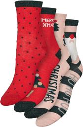 Vero Moda Γυναικείες Χριστουγεννιάτικες Κάλτσες Πολύχρωμες 4Pack