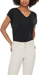 Vero Moda Γυναικείο T-shirt με V Λαιμόκοψη Μαύρο από το Plus4u