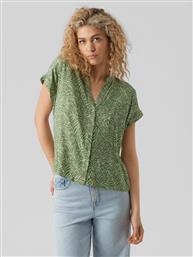 Vero Moda Κοντομάνικο Γυναικείο Πουκάμισο Πράσινο από το Plus4u