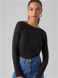 Vero Moda Μακρυμάνικη Γυναικεία Μπλούζα Καλοκαιρινή Μαύρη από το Plus4u