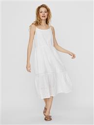 Vero Moda Mini Καλοκαιρινό All Day Φόρεμα Βαμβακερό Λευκό