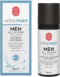 Vican Wise Men 24ωρη All in One After Shave & Ανδρική Κρέμα Προσώπου για Ενυδάτωση, Αντιγήρανση & Ανάπλαση με Υαλουρονικό Οξύ 50ml από το Pharm24