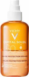 Vichy Capital Soleil Solar Protective Water Αδιάβροχη Αντηλιακή Λοσιόν για το Σώμα SPF50 σε Spray 200ml από το Pharm24