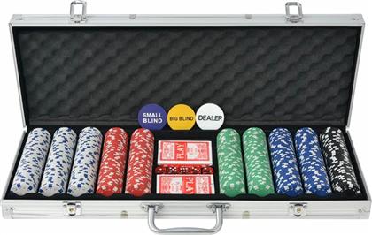 vidaXL Σετ 500 Μάρκες Poker 11.5gr σε Βαλίτσα με 2 Τράπουλες από το Public