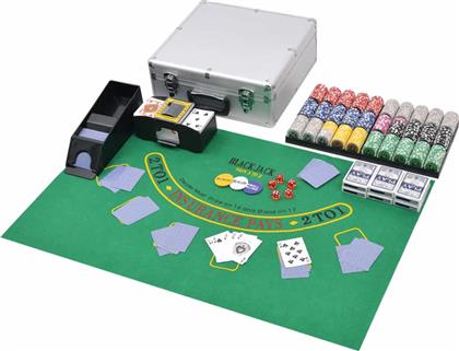 vidaXL Σετ 600 Αριθμημένες Μάρκες Poker 11.5gr σε Βαλίτσα με 6 Τράπουλες και Τσόχα από το Public
