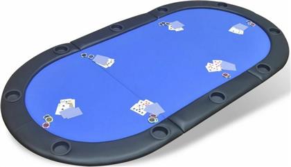 vidaXL Τραπέζι Poker Πλαστικό Μπλε 208x107εκ. Αναδιπλούμενο 10 Ατόμων από το Public