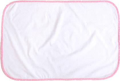 Viopros Κλασικό Σελτεδάκι Λευκό με Ρέλι Ροζ 45x65cm