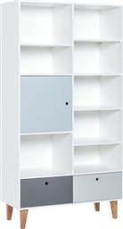 Βιβλιοθήκη Concept Plus Γαλάζια 105x45x201.3cm από το Polihome