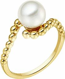 Vogue Γυναικείο Δαχτυλίδι με Πέρλες από Ασήμι Επιχρυσωμένο από το Kosmima24