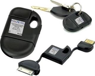 Volte-Tel Keychain Apple iPhone 4G/4S VCD-04 USB to 30-Pin Cable Μαύρο 0.1m (8094255) από το Public