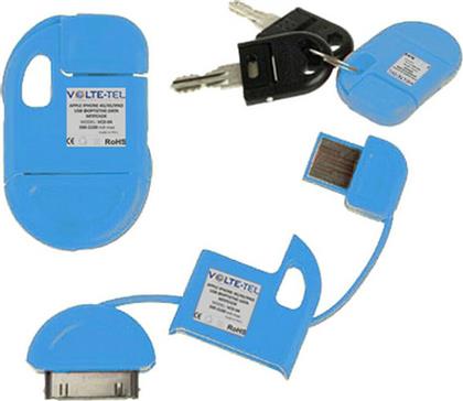 Volte-Tel Keychain USB to 30-Pin Cable Μπλε 0.1m (8098161) από το Public