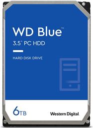 Western Digital Blue 6TB HDD Σκληρός Δίσκος 3.5'' SATA III 5400rpm με 256MB Cache για Desktop