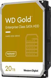 Western Digital Gold 20TB HDD Σκληρός Δίσκος 3.5'' SATA III 7200rpm με 512MB Cache για Server