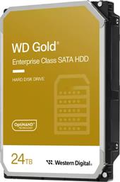 Western Digital Gold Enterprise Class 24TB HDD Σκληρός Δίσκος 3.5'' SATA III 7200rpm με 512MB Cache για Server / Καταγραφικό