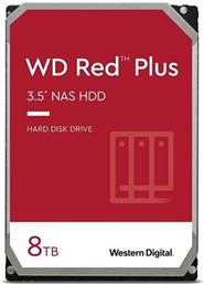 Western Digital Red Plus 8TB HDD Σκληρός Δίσκος 3.5'' SATA III 5400rpm με 256MB Cache για NAS