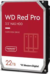 Western Digital Red Pro 22TB HDD Σκληρός Δίσκος 3.5'' SATA III 7200rpm με 512MB Cache για NAS