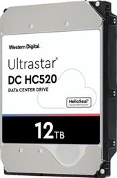 Western Digital Ultrastar DC HC520 12TB HDD Σκληρός Δίσκος 3.5'' SATA III 7200rpm με 256MB Cache για NAS / Server / Καταγραφικό