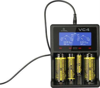 XTAR VC4 USB Φορτιστής 4 Μπαταριών Li-ion/Ni-MH Μεγέθους AA/AAA/D/18650 από το Public