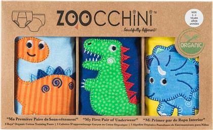 Zoocchini Παιδικό Σετ με Βρακάκια Πολύχρωμα Jurassic Pals 3τμχ